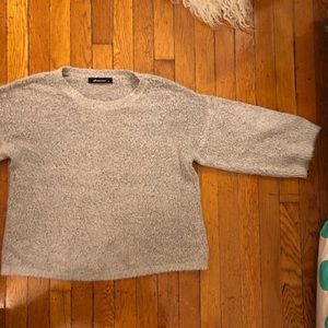 Fuzzy Gray Olivaceous Sweater